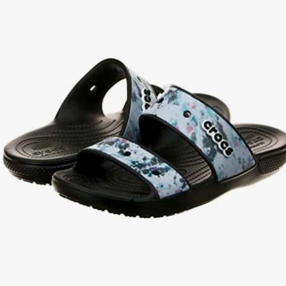 CROCS Shoes - Crocs Classic Tie Dye Unisex Two-strap Sandals Size Men's 5/Women's 7